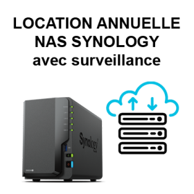 Location annuelle NAS SYNOLOGY DS224+ avec sauvegarde cloud et surveillance de votre NAS